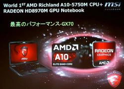 Radeon HD 8970M tên mã "Neptune" xuất hiện cùng laptop GX70 của MSI