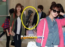 Taeyeon, YoonA (SNSD) trốn paparazzi ở sân bay