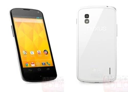 Ảnh chính thức Nexus 4 trắng lộ diện, không có bản 32GB