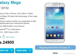 Bộ đôi Galaxy Mega 5.8 và 6.3 lên kệ với giá 9,3 và 11,8 triệu đồng