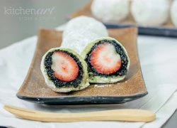 [Chế biến] - Bánh Mochi trà xanh nhân vừng đen