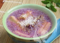 [Chế biến] - Chè chuối khoai lang tím