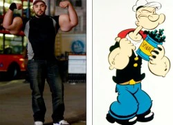 Choáng váng vì anh chàng có bắp tay to như thủy thủ Popeye