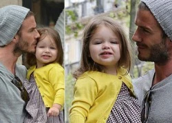 David Beckham liên tục hôn âu yếm con gái bé bỏng