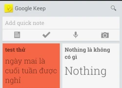 Google Keep xuất hiện trên Chrome cho desktop