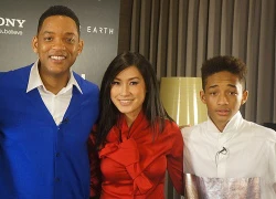 Kathy Uyên khoe dáng bên cha con tài tử Will Smith