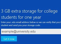 Microsoft tặng thêm 3 GB lưu trữ SkyDrive cho đối tượng sinh viên