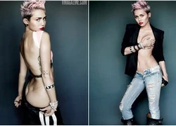 Miley Cyrus táo bạo khoe ngực trần và vòng 3 nóng bỏng