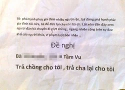 Rải "truyền đơn"... đòi chồng