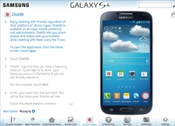 Trải nghiệm các tính năng của Galaxy S4 trước khi mua bằng trang hướng dẫn sử dụng