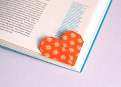 Bookmark trái tim Origami thật đơn giản