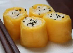 [Chế biến] - Xôi xoài cuốn kiểu sushi