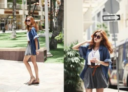 Chống nắng cùng sơ mi Denim cực 'chất'