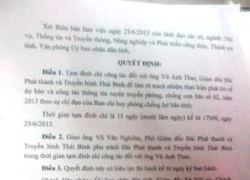 Giám đốc Đài truyền hình Thái Bình bị đình chỉ công tác