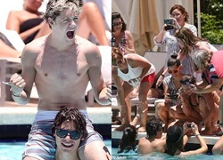 Harry Styles và Niall (1D) khiến phái đẹp "phát sốt" ở bể bơi