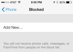 iOS7 cho phép chặn cuộc gọi tới iPhone