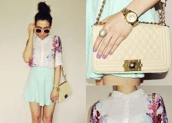 Mix đồ theo bảng màu giống hệt fashionista