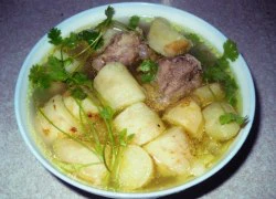 Ngọt vị canh khoai từ nấu sườn non