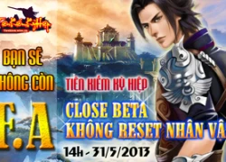 Tiên Kiếm Kỳ Hiệp mở cửa Closed Beta không Reset nhân vật vào ngày mai