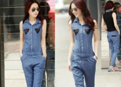 Xì tai với jumpsuit dài ngày nắng