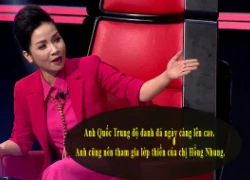 Ảnh hài hước The Voice: Mỹ Linh khuyên Quốc Trung tập thiền, yoga vì quá đanh đá