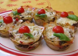 [Chế biến] - Lasagna dáng cupcake