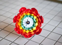 Độc đáo với bông hoa đồng hồ origami