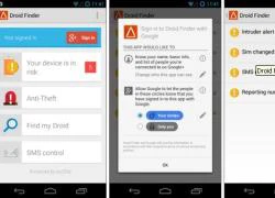 Droid Finder: Ứng dụng chống trộm xuất sắc cho điện thoại android