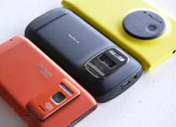 Lumia 1020 so dáng cùng "đồ cổ" PureView 808 và Nokia N8