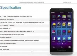 Phablet BlackBerry A10 lộ cấu hình gây thất vọng