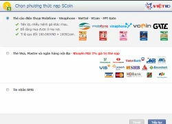 SohaGame áp dụng thanh toán qua tài khoản VTC eBank