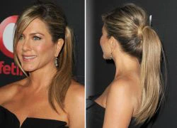 Tóc đuôi ngựa mái lệch như Jennifer Aniston