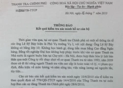 Xác minh nội dung tố cáo Vụ phó Thanh tra Chính phủ