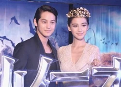 Angelababy đội vương miện xinh như công chúa bên Kim Bum