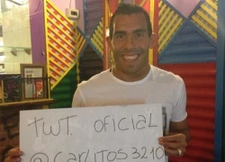 Carlos Tevez 'lò dò' vào Twitter