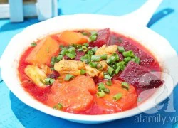 [Chế biến] - Canh sườn nấu củ dền