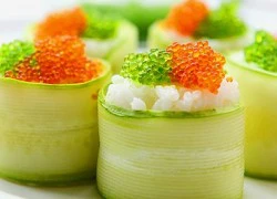 [Chế biến] - Dưa chuột làm sushi