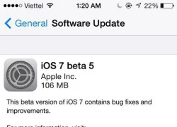 Đã có thể tải về iOS 7 beta 5