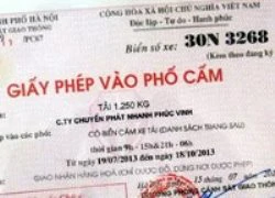 Đột kích lò làm giả Giấy phép vào phố cấm