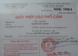 Làm giả giấy phép ôtô vào phố cấm