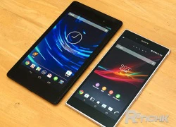 Nexus 7 2013 đọ thiết kế cùng phablet Xperia Z Ultra