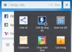 UC Browser hé lộ kỹ thuật bảng tiện ích mở dành cho Android