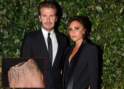 Becks xăm tên vợ yêu lên bàn tay