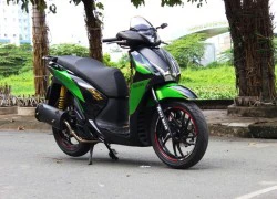 Bộ đôi Honda SH và Nouvo độ màu xanh Kawasaki