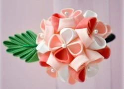 Cách làm hoa vải kanzashi đơn giản mà xinh xắn