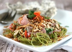 [Chế biến] - Nộm rau muống thịt bò