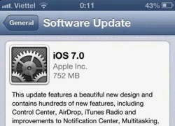 Đã có thể cập nhật iOS 7 trên iPhone, iPad