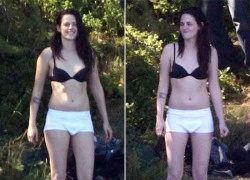 Kristen Stewart lộ bụng mỡ