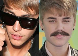 Ngắm Justin Bieber lạ lẫm với... ria mép