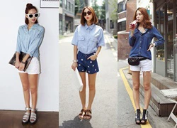 3 cách kết hợp sơ mi denim siêu chất